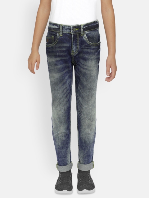 

Indian Terrain Boys Navy Blue Regular Fit Mid-Rise Clean Look Stretchable Jeans