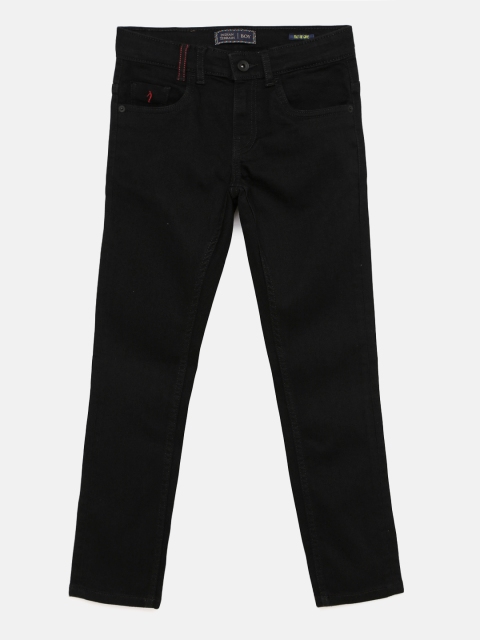 

Indian Terrain Boys Black Regular Fit Mid-Rise Clean Look Stretchable Jeans