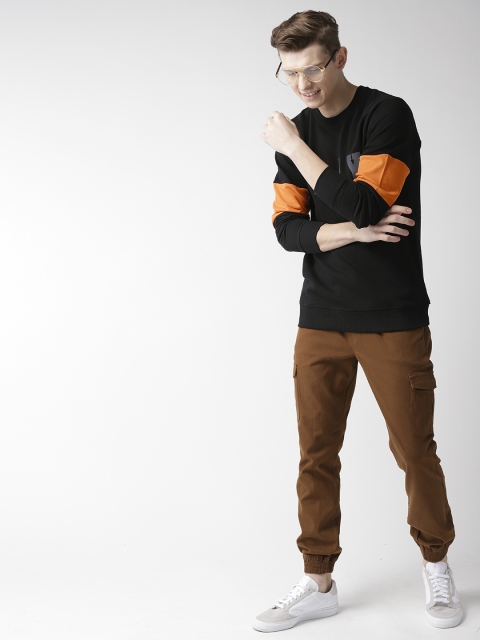 

Mast & Harbour Men Black Printed Sweatshirt