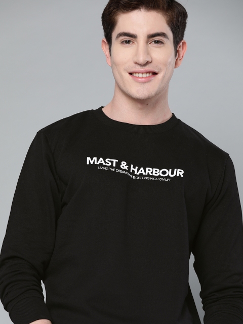 

Mast & Harbour Men Black Sweatshirt