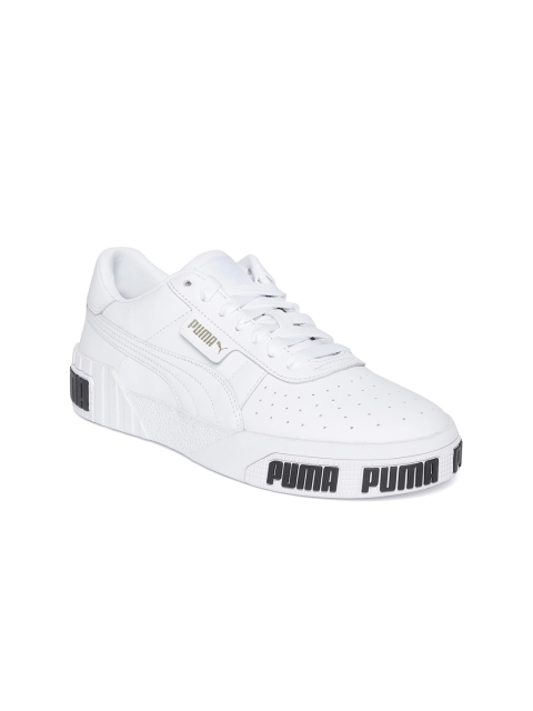 

Puma Women White Cali Bold Leather Sneakers