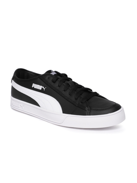 

Puma Unisex Black & White Colourblocked Smash v2 Vulc SL Sneakers