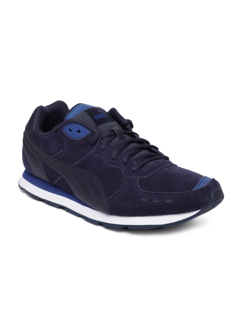 

Puma Unisex Navy Blue Vista Suede Sneakers
