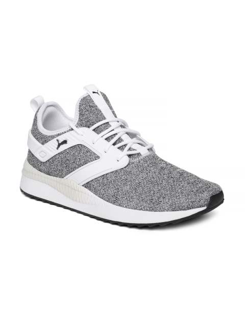 

Puma Men Grey & White Pacer Next Excel VariKnit Sneakers