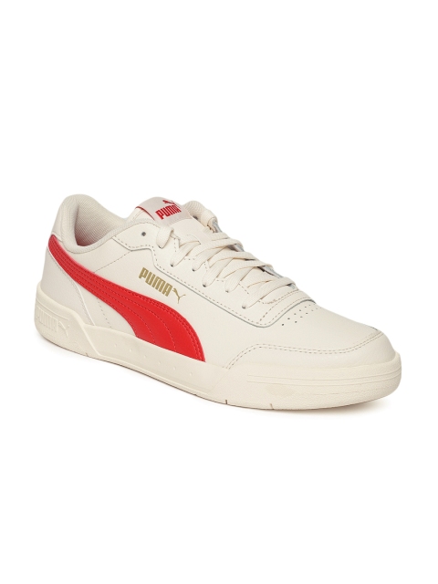 

Puma Unisex Cream-Coloured Caracal Leather SoftFoam + Sneakers