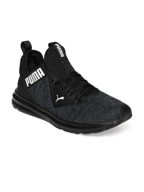 

Puma Men Charcoal Grey & Black Solid Enzo Beta Woven Running Shoes