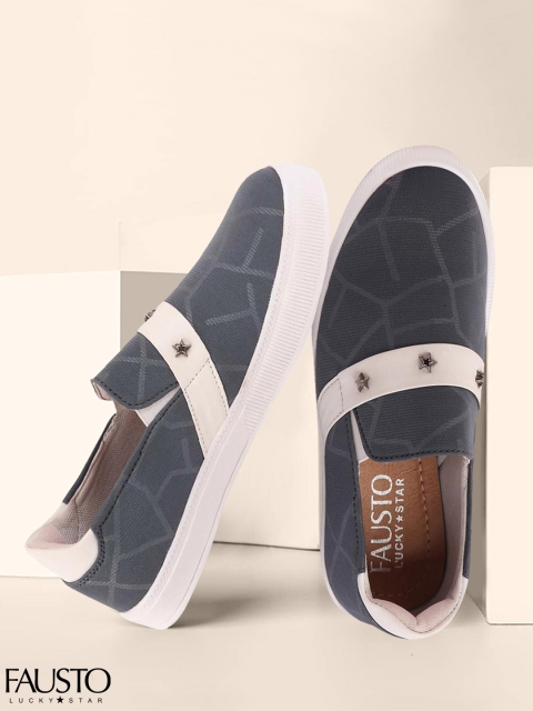 

FAUSTO Women Grey Lightweight Slip-On Sneakers
