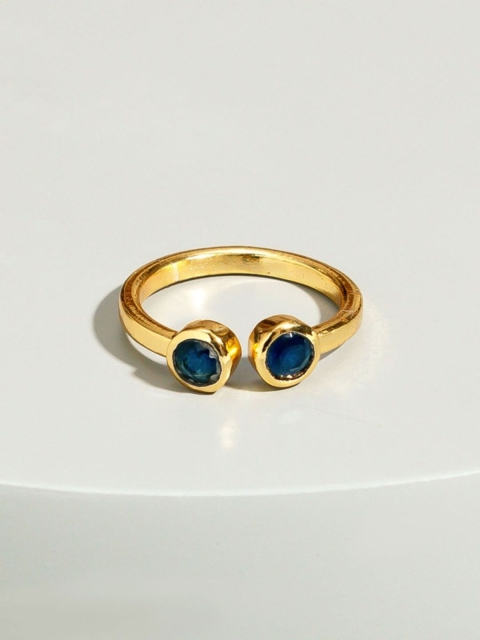 

Pipa Bella Gold-Plated Blue Olinda Minimal Finger Ring