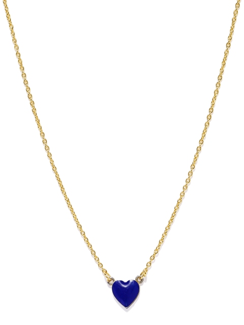 

Pipa Bella Women Gold-Toned & Blue Brass Gold-Plated Enamelled Necklace