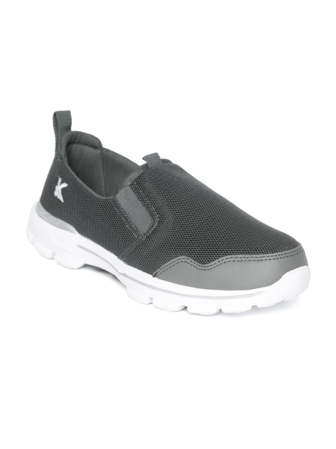 

KazarMax Men Grey Slip-On Walking Sneakers