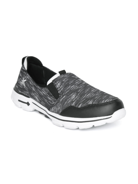 

KazarMax Men Black & White Patterned Slip-On Walking Sneakers