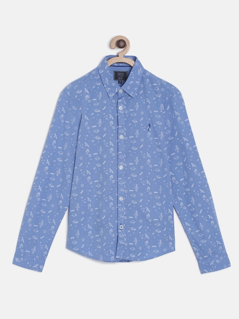 

Indian Terrain Boys Blue Regular Fit Printed Casual Shirt