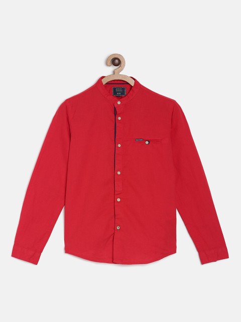 

Indian Terrain Boys Red Regular Fit Solid Casual Shirt