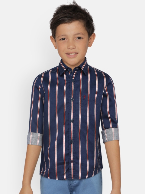 

Indian Terrain Boys Blue Regular Fit Striped Casual Shirt