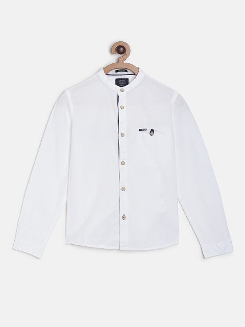 

Indian Terrain Boys White Regular Fit Solid Casual Shirt