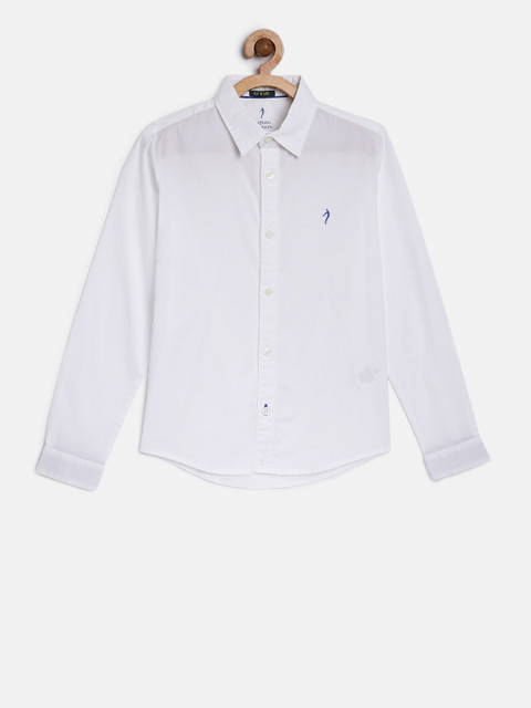 

Indian Terrain Boys White Regular Fit Solid Casual Shirt