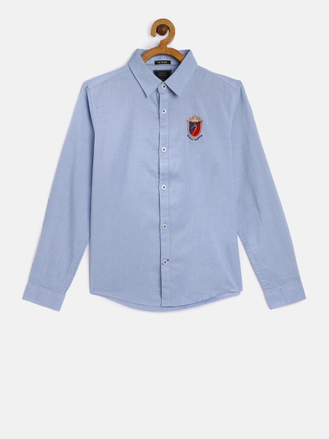 

Indian Terrain Boys Blue Regular Fit Solid Casual Shirt