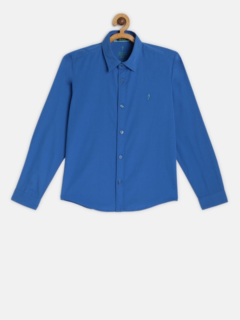 

Indian Terrain Boys Blue Regular Fit Solid Casual Shirt