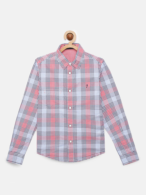 

Indian Terrain Boys Red & Black Regular Fit Checked Casual Shirt