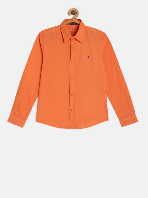 

Indian Terrain Boys Orange Regular Fit Solid Casual Shirt