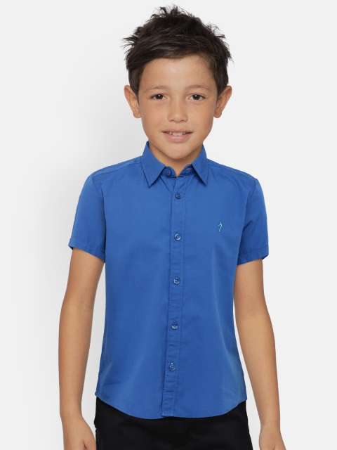

Indian Terrain Boys Blue Regular Fit Solid Casual Shirt