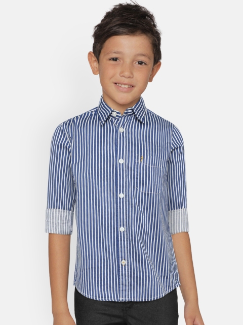 

Indian Terrain Boys Blue Regular Fit Striped Casual Shirt