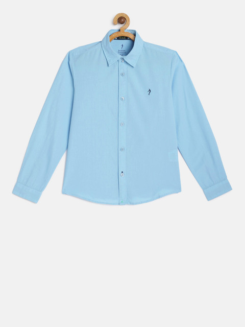 

Indian Terrain Boys Blue Regular Fit Solid Casual Shirt