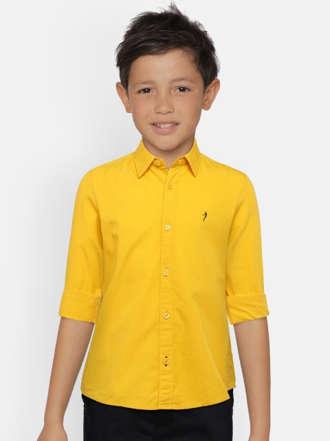

Indian Terrain Boys Yellow Regular Fit Solid Casual Shirt