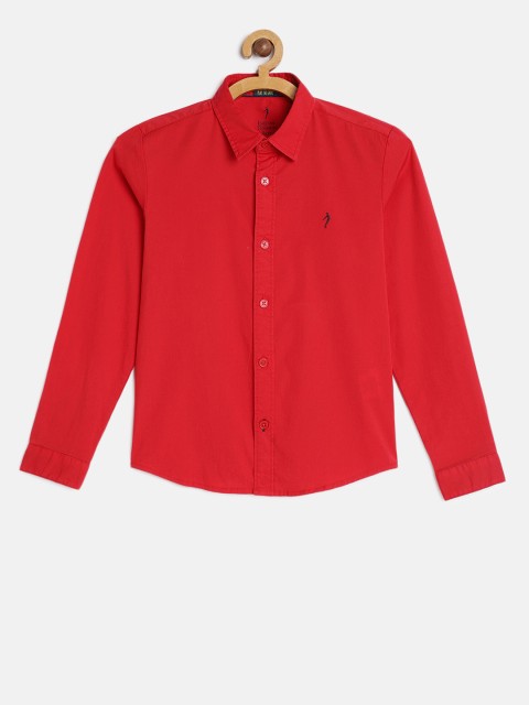 

Indian Terrain Boys Red Regular Fit Solid Casual Shirt