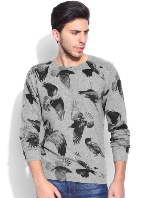 

Ed Hardy Grey Printed Sweater