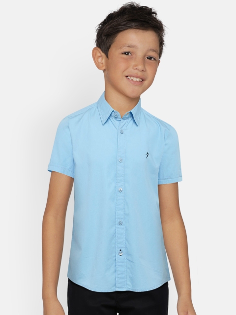 

Indian Terrain Boys Blue Regular Fit Solid Casual Shirt