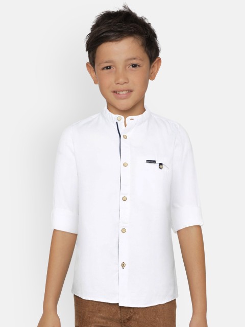 

Indian Terrain Boys White Regular Fit Solid Casual Shirt