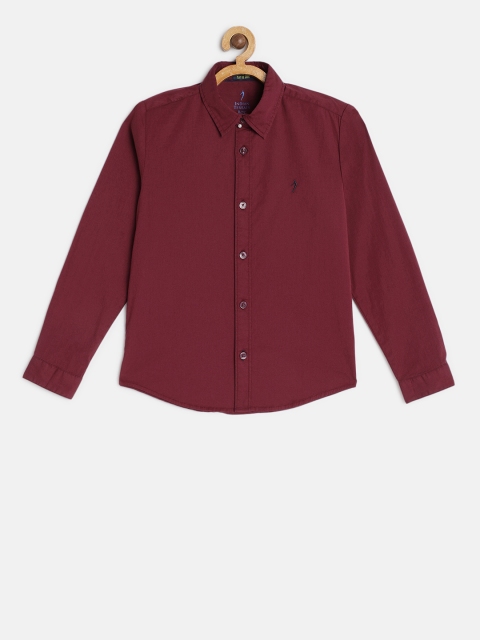 

Indian Terrain Boys Burgundy Regular Fit Solid Casual Shirt