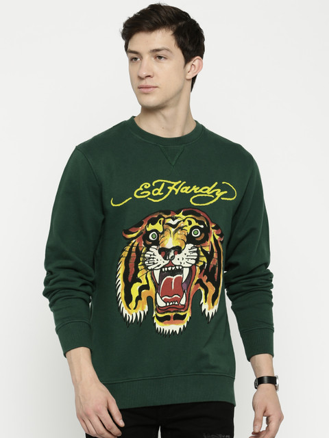 

Ed Hardy Green Printed Sweatshirt