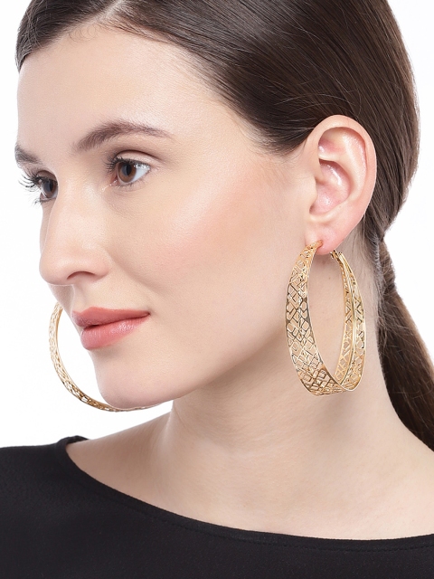 

OOMPH Gold-Toned Circular Hoop Earrings