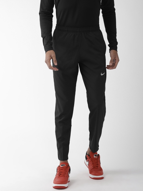 

Nike Men Black Solid Regular Fit AS M NK Dri-FIT Running Track Pant