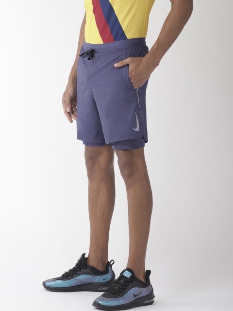 

Nike Men Blue Solid Standard Dri-FIT Flex Stride Sports Shorts