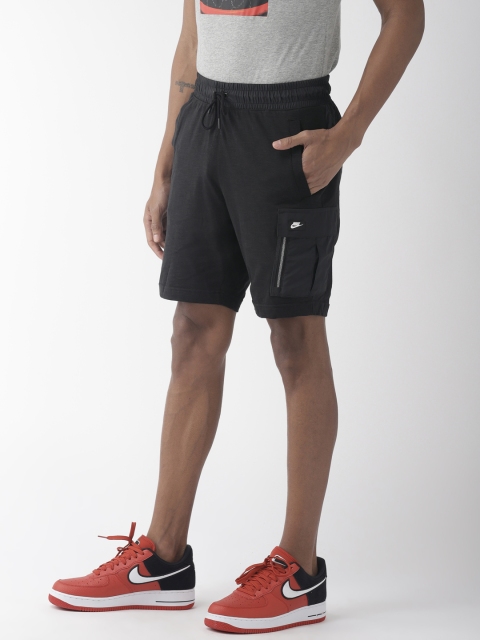 

Nike Men Black Solid Standard Fit Sports Shorts