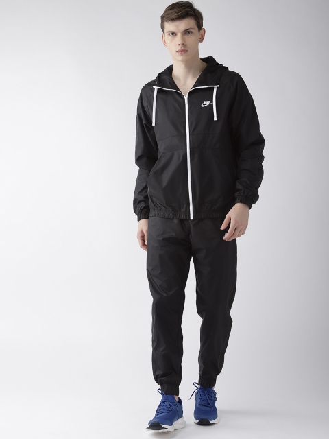 

Nike Sportswear Men Black Solid AS M NSW CE TRK SUIT HD WVN Loose Fit Tracksuit