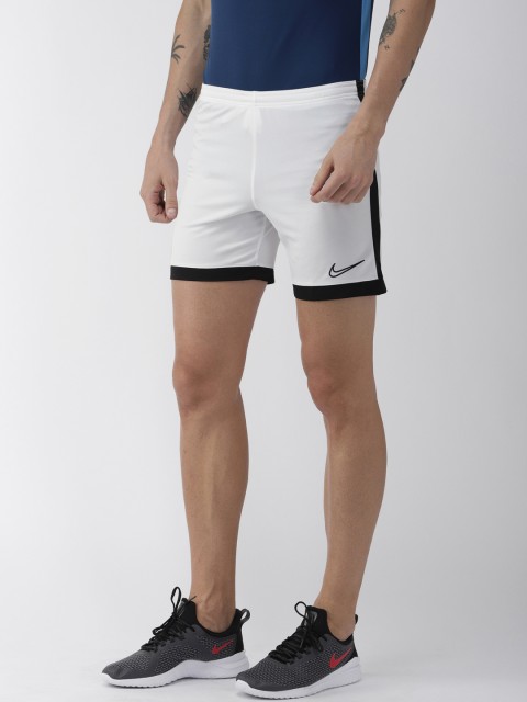

Nike Men White Solid DRY ACDMY K Regular Fit Football Shorts