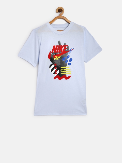 

Nike Boys Blue 3 FINGERS FUTURA Printed T-shirt
