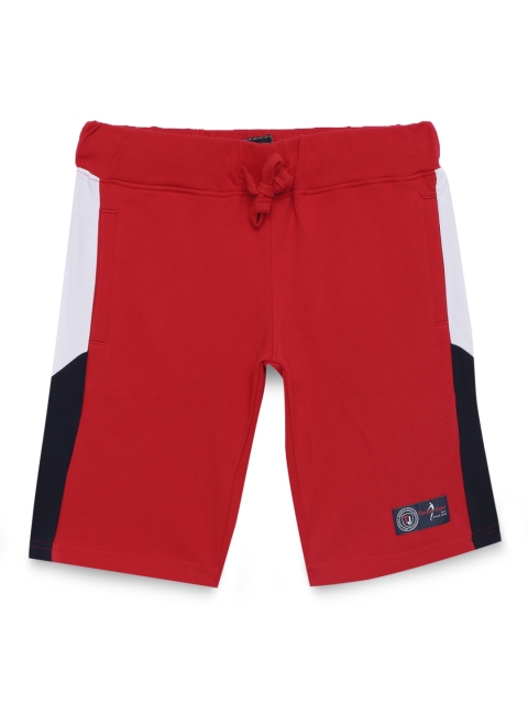 

Indian Terrain Boys Red Solid Regular Fit Shorts