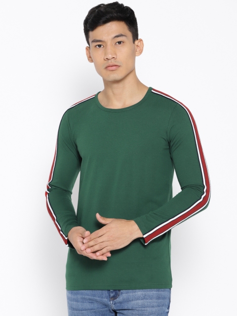 

Unisopent Designs Men Green Solid Round Neck T-shirt