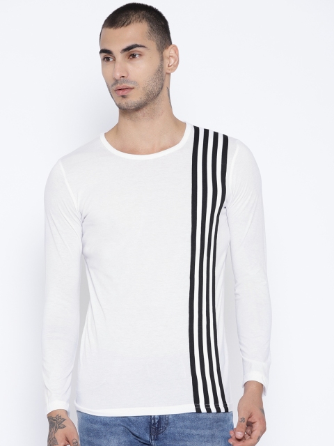 

Unisopent Designs Men White Solid Round Neck T-shirt