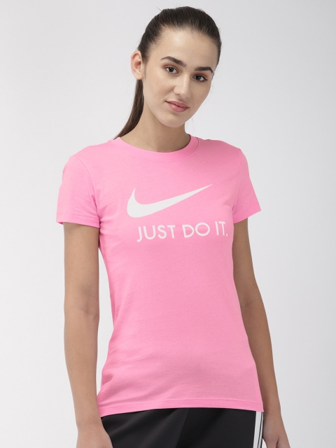 

Nike Women Pink Printed Round Neck AS W NSW T-shirt