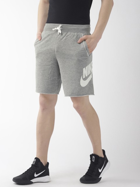 

Nike Men Grey Melange NSW HE ALUMNI Printed Loose Fit Sports Shorts