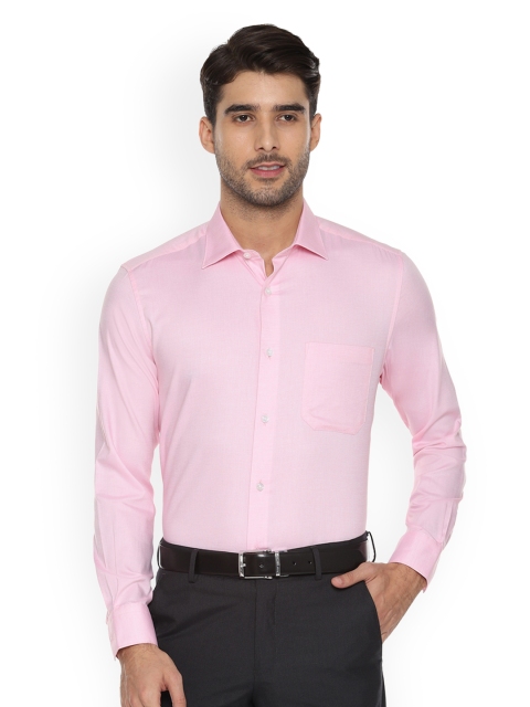 

Louis Philippe Men Pink Regular Fit Self Design Formal Shirt