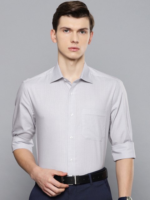 

Louis Philippe Men Blue Classic Regular Fit Checked Formal Shirt