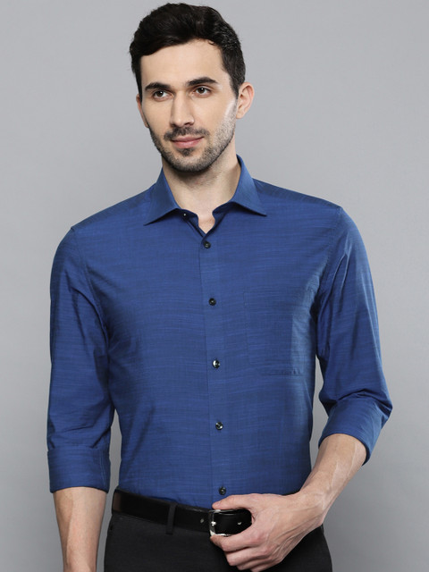 

Louis Philippe Men Blue Classic Fit Solid Casual Shirt