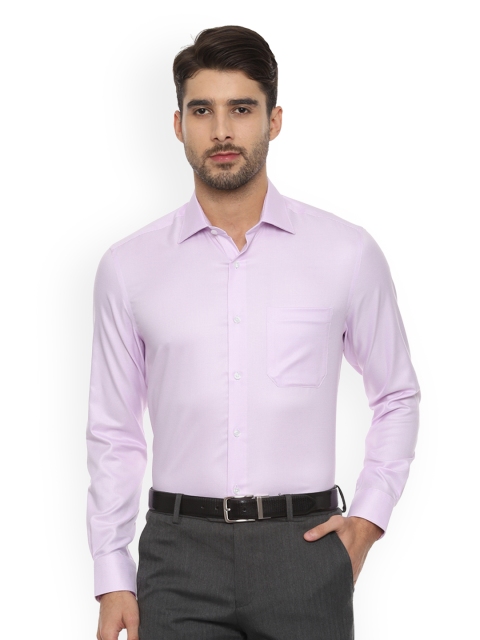 

Louis Philippe Men Pink Regular Fit Self Design Formal Shirt